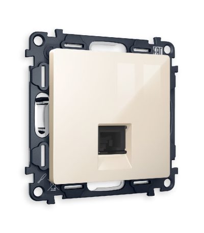 Комплект механизма компьютерной розетки RJ-45(8P8C) CAT6 со шторкой Ambrella Volt Alfa MA312010