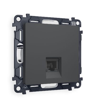 Комплект механизма компьютерной розетки RJ-45(8P8C) CAT6 со шторкой Ambrella Volt Alfa MA912010