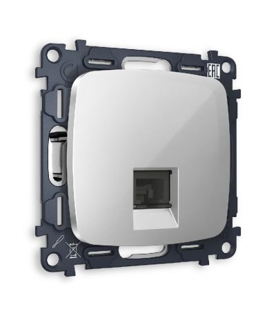 Комплект механизма компьютерной розетки RJ-45(8P8C) CAT6 со шторкой Ambrella Volt Omega MO412010