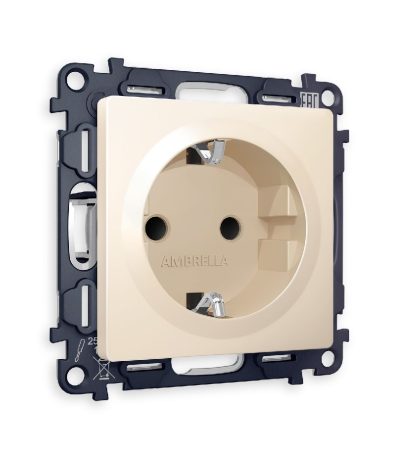 Комплект механизма розетки с/з на винтовых зажимах Ambrella Volt Alfa MA326010