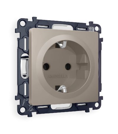Комплект механизма розетки с/з на винтовых зажимах Ambrella Volt Alfa MA366010