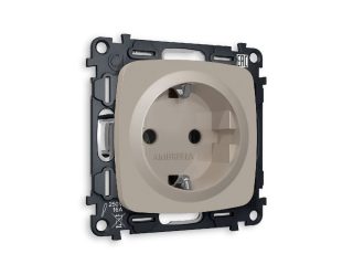 Комплект механизма розетки с/з на винтовых зажимах Ambrella Volt Omega MO366010