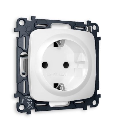 Комплект механизма розетки с/з со шторками Ambrella Volt Omega MO127010