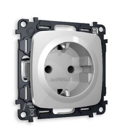 Комплект механизма розетки с/з со шторками Ambrella Volt Omega MO407010