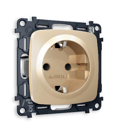 Комплект механизма розетки с/з со шторками Ambrella Volt Omega MO607010