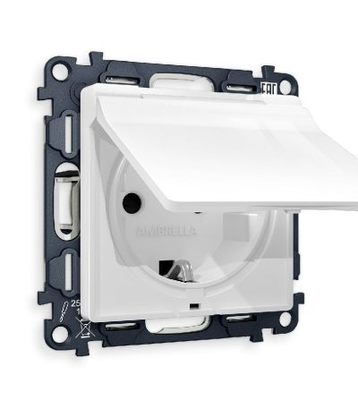 Комплект механизма розетки с/з со шторками и крышкой Ambrella Volt Alfa MA108010