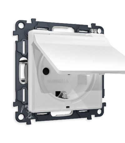 Комплект механизма розетки с/з со шторками и крышкой Ambrella Volt Alfa MA128010