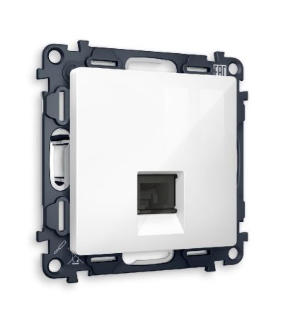 Комплект механизма телефонной розетки RJ-11(4P4C) со шторкой Ambrella Volt Alfa MA112030