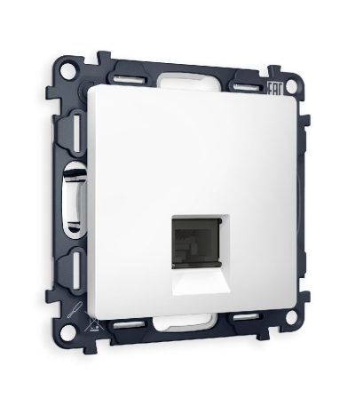 Комплект механизма телефонной розетки RJ-11(4P4C) со шторкой Ambrella Volt Alfa MA132030