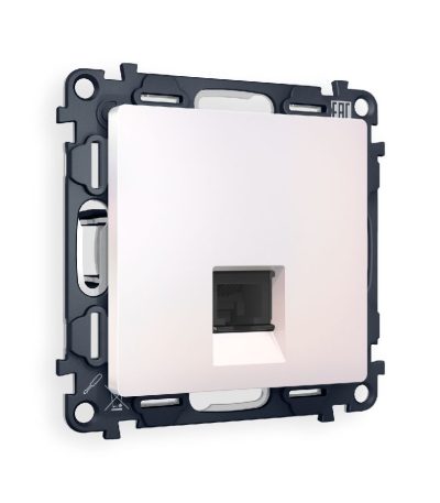 Комплект механизма телефонной розетки RJ-11(4P4C) со шторкой Ambrella Volt Alfa MA212030