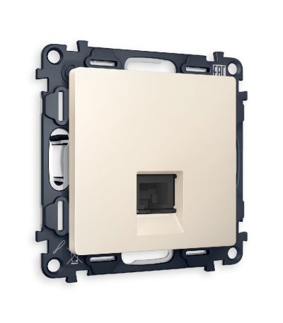 Комплект механизма телефонной розетки RJ-11(4P4C) со шторкой Ambrella Volt Alfa MA332030