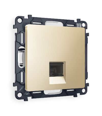 Комплект механизма телефонной розетки RJ-11(4P4C) со шторкой Ambrella Volt Alfa MA612030