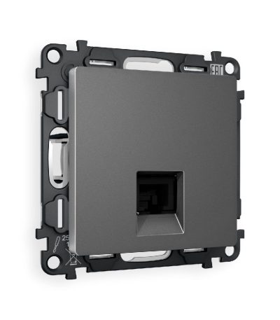 Комплект механизма телефонной розетки RJ-11(4P4C) со шторкой Ambrella Volt Alfa MA662030