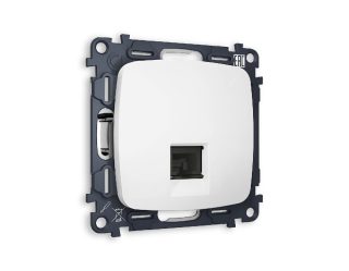 Комплект механизма телефонной розетки RJ-11(4P4C) со шторкой Ambrella Volt Omega MO132030