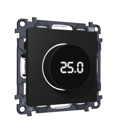 Комплект механизма терморегулятора с цифровым дисплеем с подсветкой и датчиком для теплого пола ALFA Ambrella Volt Quant (AP8058, VM1385) MA805810