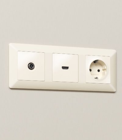 Комплект механизма TV розетки проходной 5-1000 MHz 4dB Ambrella Volt Alfa MA333030