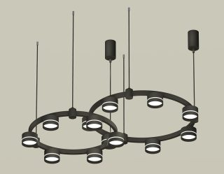 Комплект подвесного светильника Ambrella Light Techno Ring XR92091005 (A9209x2, C9238, C9232, N8462)