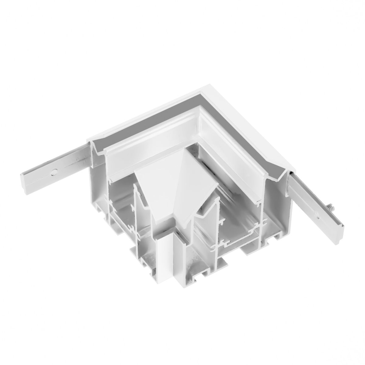 Коннектор угловой для встраиваемого в натяжной потолок магнитного шинопровода Arlight MAG-ORIENT-CON-2653-STR-G-L90 (WH) (IP20 Металл) 057399