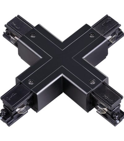 Коннектор X-образный Novotech track black 3phase 135053