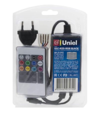Контроллер для светодиодных RGB лент (10800) Uniel ULC-N20-RGB Black