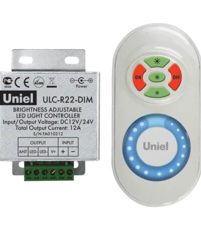 Контроллер для управления яркостью одноцветных светодиодов (05947) Uniel ULC-R22-DIM White