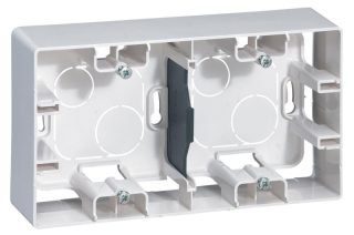 Коробка для накладного монтажа 2-постовая Legrand Etika белая 672530