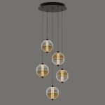 Каскадная люстра Delight Collection MD24022079-5A black/amber