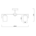 Люстра на штанге Escada Style 1142/5P Silver