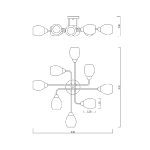 Потолочная люстра Escada Hope 1132/8P Black