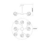 Люстра на штанге Escada Miracle 1146/8P