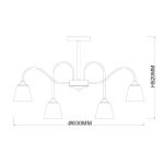 Люстра на штанге Escada Cobra 1147/8P