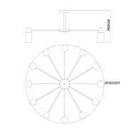 Люстра на штанге Escada Diversity 2120/12P Black
