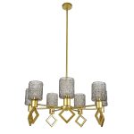 Люстра на штанге Indigo Preda 13025/7R Gold V000470