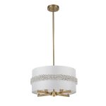 Люстра на штанге Indigo Effetto 13030/4R Brass V000514