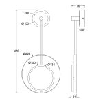 Настенный светильник Escada Hypnosis 10206/SG LED Black/Gold