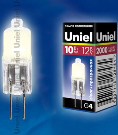 Лампа галогенная Uniel JC-12/10/G4 CL 00480