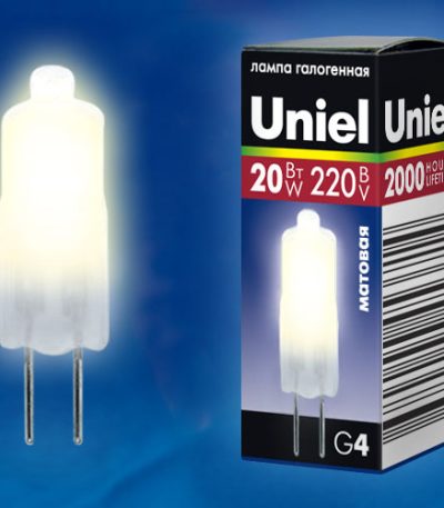 Лампа галогенная Uniel JC-220/20/G4 FR 01823