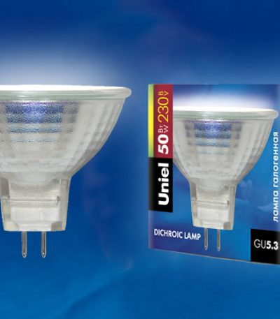 Лампа галогенная Uniel JCDR-50/GU5.3 картон 00485