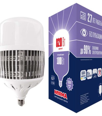 Лампа LED сверхмощная Volpe E27 100W 6500K матовая LED-M80-100W/6500K/E27/FR/NR UL-00006798