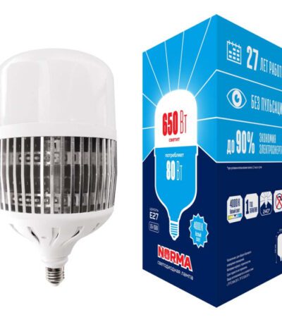 Лампа LED сверхмощная Volpe E27 80W 4000K матовая LED-M80-80W/4000K/E27/FR/NR UL-00006795