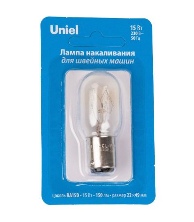 Лампа накаливания Uniel IL-F22-CL-15/BA15D UL-00010984