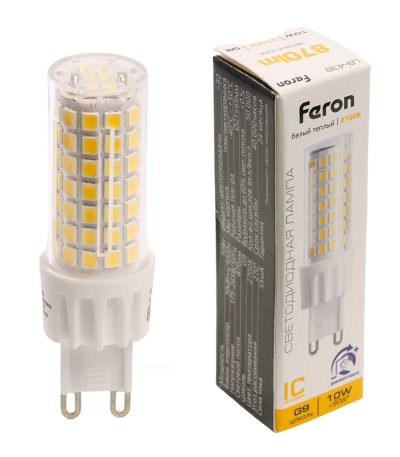 Лампа светодиодная диммируемая Feron LB-438 G9 10W 2700K 51741