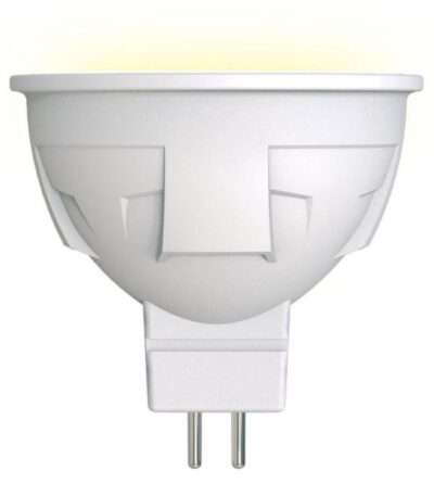Лампа светодиодная диммируемая (UL-00003991) Uniel GU5.3 6W 3000K матовая LED-JCDR 6W/WW/GU5.3/FR/DIM PLP01WH