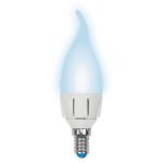 Лампа светодиодная диммируемая (UL-00004298) Uniel E14 7W 4000K матовая LED-CW37 7W/4000K/E14/FR/DIM PLP01WH