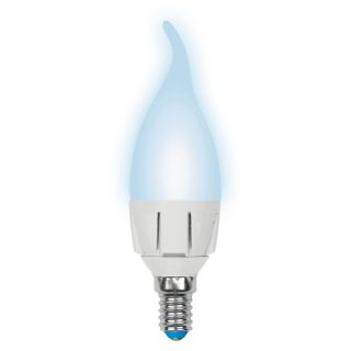 Лампа светодиодная диммируемая (UL-00004298) Uniel E14 7W 4000K матовая LED-CW37 7W/4000K/E14/FR/DIM PLP01WH