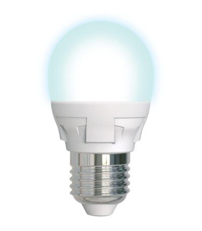 Лампа светодиодная диммируемая (UL-00004301) Uniel E27 7W 4000K матовая LED-G45 7W/4000K/E27/FR/DIM PLP01WH
