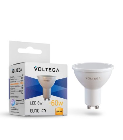 Лампа светодиодная диммируемая Voltega GU10 5W 3000K 7239