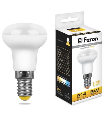 Лампа светодиодная Feron E14 5W 2700K Груша Матовая LB-439 25516
