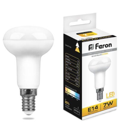 Лампа светодиодная Feron E14 7W 2700K Груша Матовая LB-450 25513
