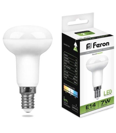 Лампа светодиодная Feron E14 7W 4000K Груша Матовая LB-450 25514
